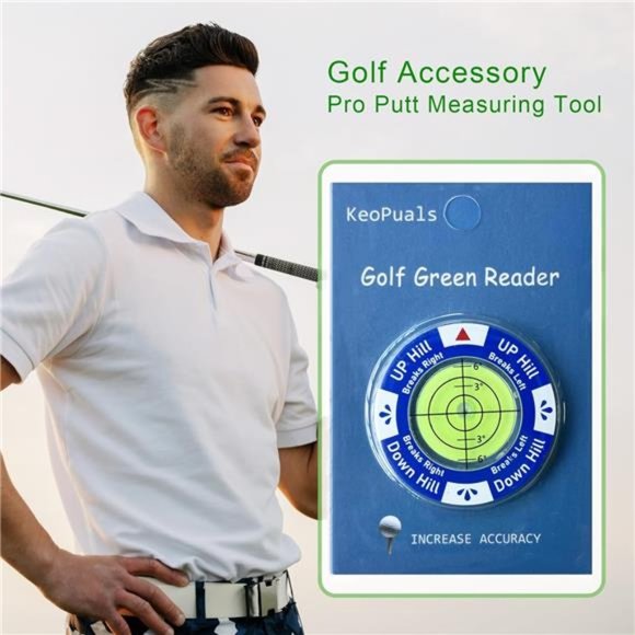 Golf Ball Marker - Golf Green Reader with Level Golf Accessories - Picture 7 of 8